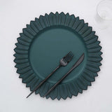 6 Pack | 13inch Matte Teal Sunflower Disposable Charger Plates