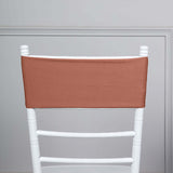 5 Pack Terracotta (Rust) Spandex Stretch Chair Sashes