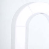 8ft White Spandex Fitted Open Arch Wedding Arch Cover, Double-Sided U-Shaped Backdrop Slipcover