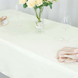 54"x96" Ivory Premium Polyester Rectangular Tablecloth - 220GSM