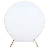 7.5ft White Round Spandex Fit Wedding Backdrop Stand Cover