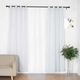 2 Pack | Handmade White Faux Linen Curtains 52x96inch Curtain Panels With Chrome Grommets