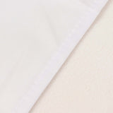 120 White Premium Scuba Round Tablecloth, Wrinkle Free Polyester Seamless Tablecloth