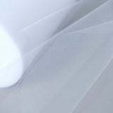 6Inchx100 Yards White Tulle Fabric Bolt, Sheer Fabric Spool Roll For Crafts