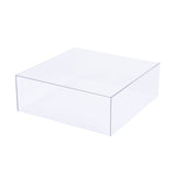 Clear Acrylic Cake Box Stand, Transparent Display Box Pedestal Riser with Hollow Bottom