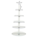 33inch 6-Tier Clear Acrylic Cupcake Tower Stand, Dessert Holder Display