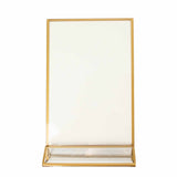 6 Pack | 5inch x 9inch Gold Frame Acrylic Freestanding Table Number Holders