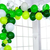 120 Pack | Clear, Green and White DIY Balloon Garland Arch Party Kit