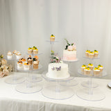 8-Tier Clear Acrylic Cake Stand Set, Cupcake Holder Dessert Pedestals