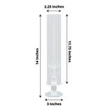 2 Pack | 14inch Tall Clear Crystal Glass Hurricane Taper Candle Holders