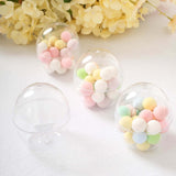 12 Pack | 4oz Clear Mini Egg Shaped Disposable Candy Favor Cup Containers