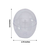 12 Pack | 4oz Clear Mini Egg Shaped Disposable Candy Favor Cup Containers