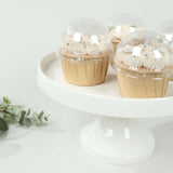 50 Pack Clear Disposable Dome Lids For Baking Cake Cups, 3inch Plastic Cupcake Liner Lids