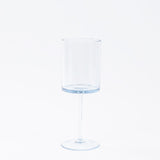 6 Pack Transparent Dusty Blue Plastic Reusable Cocktail Glasses With Long Stem