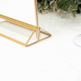 6 Pack | 5inch x 9inch Gold Frame Acrylic Freestanding Table Number Holders