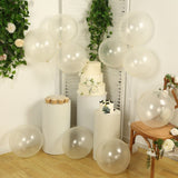 10 Pack Clear Biodegradable Balloons, 18" Thickened Extra Strong Eco-friendly Latex Helium Party