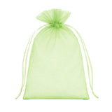 Green organza drawstring gift bag #whtbkgd