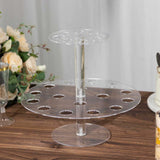 2 Tier 24-Slot Clear Acrylic Waffle Cone Holder Food Display Stand