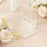 24inch Heavy Duty Acrylic Flower Pedestal Stand with Square Bases