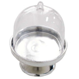 12 Pack | 3 inch Silver Mini Cake Stand Bell Jars, Candy Container #whtbkgd