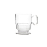 10 Pack | Clear 5oz Plastic Disposable Coffee Espresso Cups With Handle