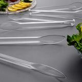 3 Pack | Clear 12inch Plastic Serving Tongs, Catering Disposable Food Service Tongs