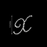 12 Pack | 1.5inch Clear Rhinestone Monogram Letter Jewel Sticker Self Adhesive DIY Diamond Decor - X