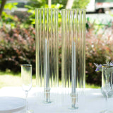 2 Pack Clear Ribbed Candle Holder Glass Shades With Open Ends