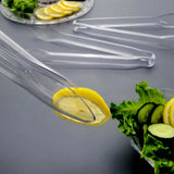 3 Pack | Clear 12inch Plastic Serving Tongs, Catering Disposable Food Service Tongs