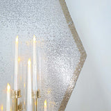 Metallic Silver Sparkle Sequin Hexagon Wedding Arch Cover, Shiny Shimmer Backdrop Stand Cover