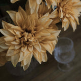 2 Bouquets | 20inch Champagne Artificial Silk Dahlia Flower Spray Bushes