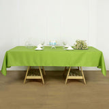 60"x102" Apple Green Polyester Rectangular Tablecloth