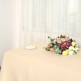 90"x156" Beige Polyester Rectangular Tablecloth