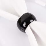 4 Pack Black Acrylic Napkin Rings