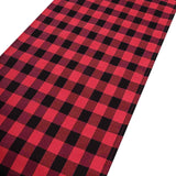 Buffalo Plaid Table Runner | Black / Red | Gingham Polyester Checkered Table Runner