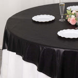 72x72inch Black Shimmer Sequin Dots Square Polyester Table Overlay