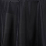 132Inch Black Seamless Polyester Round Tablecloth