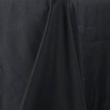 90x132inch Black 200 GSM Seamless Premium Polyester Rectangular Tablecloth#whtbkgd