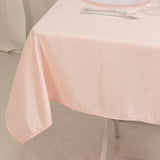 Blush Seamless Lamour Satin Square Table Overlay- 54inch