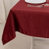 54inch Burgundy Seamless Lamour Satin Square Table Overlay