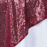 60x60inches Burgundy Duchess Sequin Square Overlay