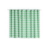 White/Mint Chevron Design Thermal Blackout Soundproof Curtains With Chrome Window Treatment Panels