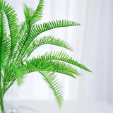 2 Stems | Artificial Green Cycas Fern Leaf Indoor Bushes, Faux Plants