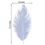 12 Pack | 13-15inch Dusty Blue Natural Plume Real Ostrich Feathers, DIY Centerpiece Fillers