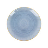 20 Pack 13inch Economy Plastic Charger Plates – Transparent Dusty Blue Swirl Design Gold Rim#whtbkgd_99