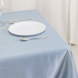 Dusty Blue Seamless Lamour Satin Square Table Overlay- 54inch