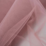 54inch x40 Yards Dusty Rose Tulle Fabric Bolt, DIY Crafts Sheer Fabric Roll