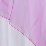 60" | Fuchsia Square Sheer Organza Table Overlays