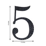 8 inch Black Decorative Rhinestone Number Stickers DIY Crafts - 5