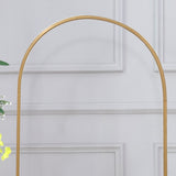 6ft Gold Metal Round Top Chiara Wedding Arch Backdrop Stand